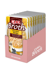 INABA CIAO Broth Chicken Recipe 12x40 g Bulion z kurczakiem dla kotów