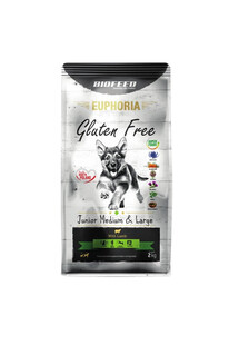 EUPHORIA Gluten Free z jagnięciną dla szczeniąt średnich i dużych ras 2 kg