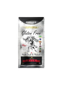 EUPHORIA Gluten Free z wołowiną dla psów małych i średnich ras 2 kg