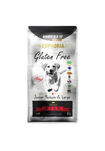 EUPHORIA Gluten Free z wołowiną dla psów średnich i dużych ras 12 kg