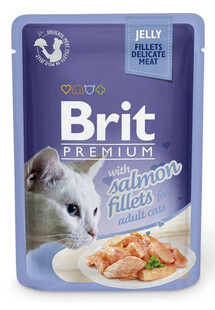 Premium Cat  Fillets in Jelly mokra karma z łososiem dla kotów 24x85 g