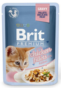 Premium Cat Fillets in Gravy Kitten mokra karma z kurczakiem dla kociąt 24x85 g