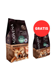 ADDVENA Boosted by Superfoods Adult medium&large 10kg dla psów ras średnich i dużych + 2,5 kg GRATIS