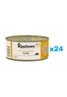 APPLAWS Natural Cat Food Kitten Chicken Breast 24x70 gmokra karma dla kociąt kurczak w galaretce dla kotów