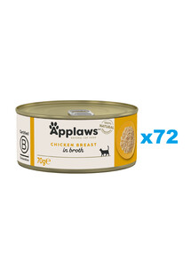 Applaws Natural Cat Food Chicken Breast 72x70 g mokra karma dla kotów z kurczakiem w bulionie