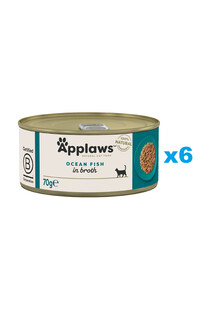 Applaws Natural Cat Food Ocean Fish in Broth  6x70 g mokra karma dla kotów ryby oceaniczne w bulionie