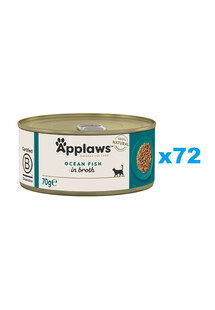 Applaws Natural Cat Food Ocean Fish 72x70 g mokra karma dla kotów ryby oceaniczne w bulionie