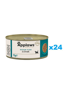 Applaws Natural Cat Food Ocean Fish 24x70 g mokra karma dla kotów ryby oceaniczne w bulionie