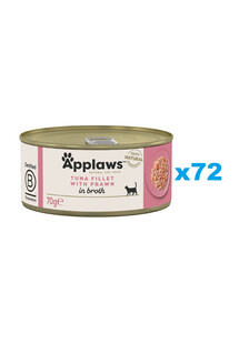 APPLAWS Natural Cat Food Tuna with Prawn in Broth 72x70g tuńczyk i krewetki w bulionie dla kotów