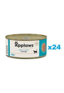 APPLAWS Natural Cat Food Tuna Fillet in Broth 24x156 g filet z tuńczyka w bulionie dla kotów