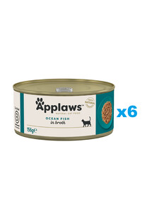 APPLAWS Natural Cat Food Ocean Fish in Broth 6x156 g ryba oceaniczna w bulionie dla kotów