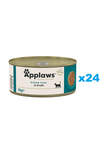 APPLAWS Natural Cat Food Ocean Fish in Broth 24x156 g ryba oceaniczna w bulionie dla kotów