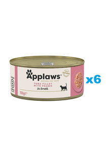 Applaws Natural Cat Food Tuna Fillet with Prawn 6x156 g mokra karma dla kotów tuńczyk z krewetkami w bulionie