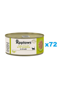 APPLAWS Natural Cat FoodTuna with Seaweed in Broth 72x70 g tuńczyk z wodorostami w bulionie dla kotów