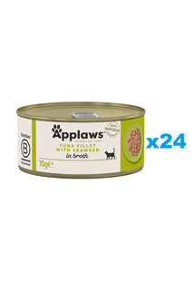 APPLAWS Natural Cat Food Tuna with Seaweed in Broth 24x70 g tuńczyk z wodorostami w bulionie dla kotów