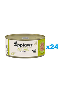 APPLAWS Natural Cat Food Tuna with Seaweed in Broth 24x156 g tuńczyk z wodorostami w bulionie dla kotów