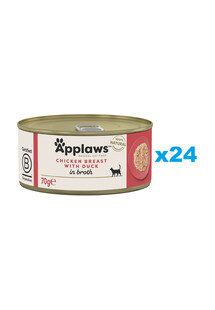 Applaws Natural Cat Food Chicken Breast with Duck 24x70 g mokra karma dla kotów kurczak z indykiem w bulionie