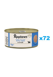 APPLAWS Natural Cat Food Tuna with Crab in Broth 72x70 g tuńczyk i krab w bulionie dla kotów