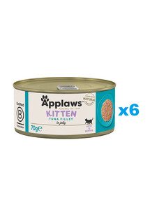 APPLAWS Cat Kitten Tuna in Broth 6x70 g mokra karma z tuńczykiem w bulionie dla kociąt