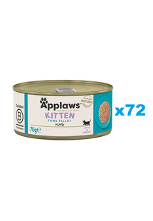 APPLAWS Natural Cat Food Kitten Tuna in Broth 72x70 g mokra karma z tuńczykiem w bulionie dla kociąt