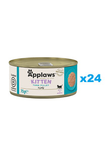 APPLAWS Natural Cat Food Kitten Tuna in Broth 24x70 g mokra karma z tuńczykiem w bulionie dla kociąt