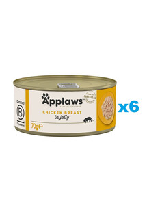 APPLAWS Natural Cat Food Chicken Breast in Jelly 6x70g kurczak w galaretce dla kotów