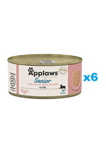 APPLAWS Natural Cat Food Senior Tuna with Salmon in Jelly 6x70g tuńczyk z łososiem w galaretce dla seniora