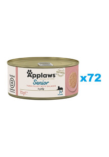 APPLAWS Natural Cat Food Senior Tuna with Salmon in Jelly 72x70g tuńczyk z łososiem w galaretce dla seniora