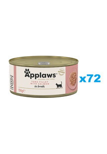 APPLAWS Natural Cat Food Tuna with Salmon in Broth 72x156 g tuńczyk z łososiem w bulionie dla kotów