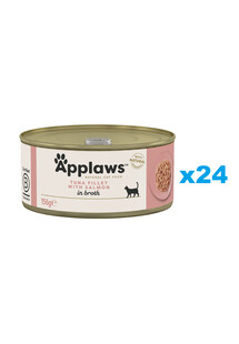 APPLAWS Natural Cat Food Tuna with Salmon in Broth 24x156 g tuńczyk z łososiem w bulionie dla kotów