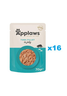 APPLAWS Natural Cat Food Pouch Tuna in Jelly 16x70 g filet z tuńczyka w galaretce dla kotów