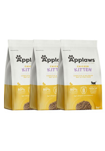 APPLAWS Cat Kitten Chicken 6 kg (3x2 kg) z kurczakiem dla kociąt