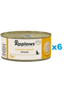 APPLAWS Cat Adult Mousse Chicken mus z kurczakiem 6x70g