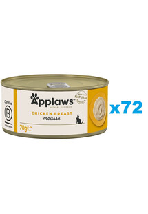 APPLAWS Cat Adult Mousse Chicken mus z kurczakiem 72x70g