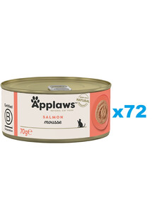 APPLAWS Cat Adult Mousse Salmon mus z łososiem 72x70 g