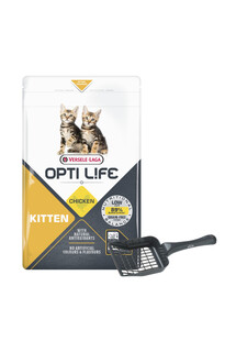 VERSELE-LAGA Opti Life Kitten Chicken 1 kg dla kociąt + Łopatka do kuwety GRATIS