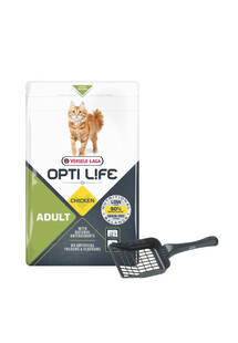 VERSELE-LAGA Opti Life Cat Adult Chicken 2.5 kg dla kotów dorosłych + Łopatka do kuwety GRATIS