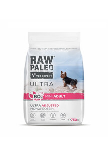 RAW PALEO Ultra Pork Mini Adult 750g wieprzowina karma dla psów ras małych Pork Mini Adult 750g dla psów dorosłych ras małych wieprzowina