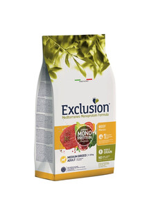 EXCLUSION Monoprotein Noble Grain M 12 kg wołowina karma dla psów średnich ras