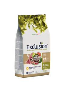 EXCLUSION Monoprotein Noble Grain M 3 kg jagnięcina karma dla psów średnich ras