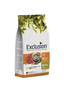 EXCLUSION Monoprotein Noble Grain Puppy M 3 kg wołowina karma dla szczeniąt średnich ras