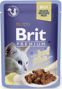 BRIT Premium Cat Delicate fillets in jelly Beef 24x85g z wołowiną dla kotów