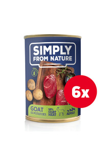 SIMPLY FROM NATURE Mokra karma dla psa Kozina z ziemniakami 6 x 400 g + przysmak GRATIS