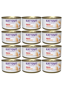 KATTOVIT Feline Diet Urinary Veal 12 x 85 g dla kotów z choróbami dolnych dróg moczowych Cielęcina