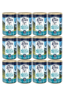 ZIWIPEAK Dog Mackerel & Lamb 12x390 g - Mokra karma dla psów, Makrela i jagnięcina