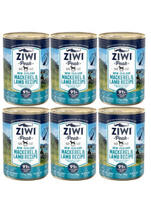 ZIWIPEAK Dog Mackerel & Lamb 6x390 g - Mokra karma dla psów, Makrela i jagnięcina