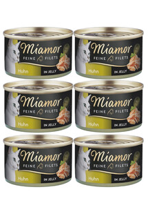 MIAMOR Feline Filets Chicken in jelly 6 x 100 g mokra karma dla kota w galaretce Kurczak