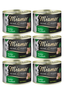 MIAMOR Feline Filets Tuna bonita 6 x 100 g mokra karma dla kotów w sosie własnym Tuńczyk bonita