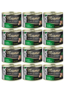 MIAMOR Feline Filets Tuna bonita 12 x 100 g mokra karma dla kotów w sosie własnym Tuńczyk bonita