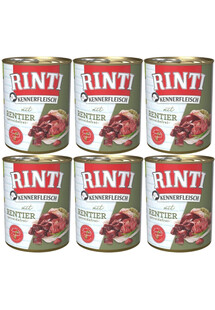 RINTI Kennerfleisch Reindeer 6x800 g karma mokra dla psa Renifer